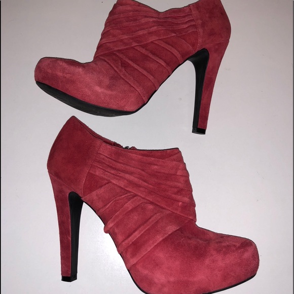 S A L E    GIANNI BINI Suede Platform Ankle Booties - Picture 8 of 9